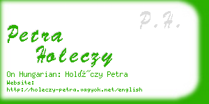 petra holeczy business card